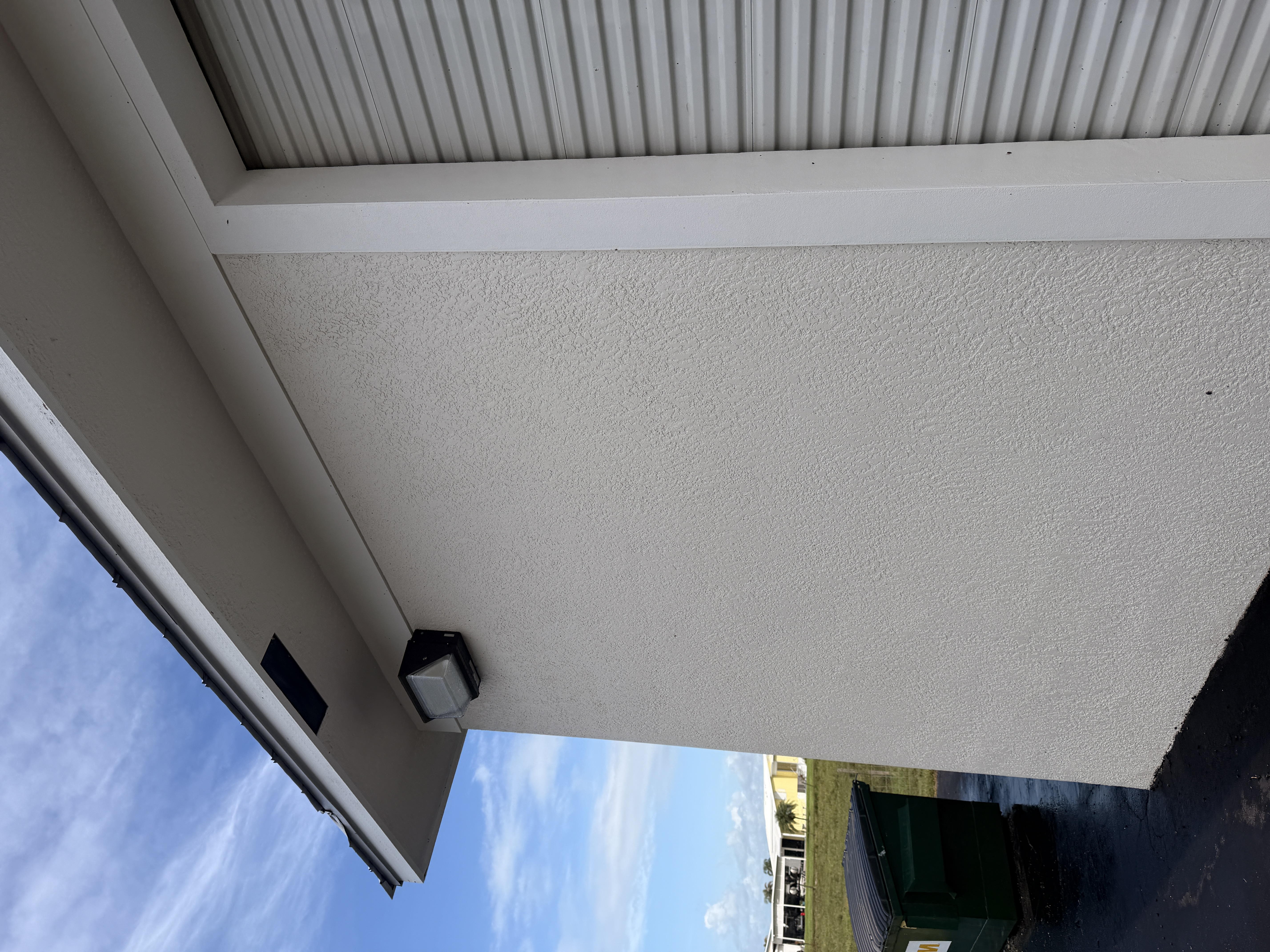 commercial building exterior after soft washing Treasure Coast FL